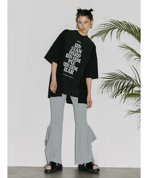 UN3D.（アンスリード）の「MENS CRACK LOGO BIG T / メンズクラックロゴビッグT（Tシャツ/カットソー・レディース・ホワイト/ブラック・46/44）」の4枚目の写真