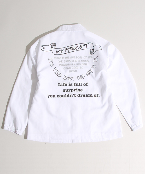 WEGO（ウィゴー）の「WEGO/コーチジャケット（ナイロンジャケット・レディース・ホワイト/ブラック・FREE）」の10枚目の写真