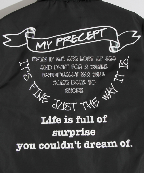 WEGO（ウィゴー）の「WEGO/コーチジャケット（ナイロンジャケット・レディース・ホワイト/ブラック・FREE）」の3枚目の写真