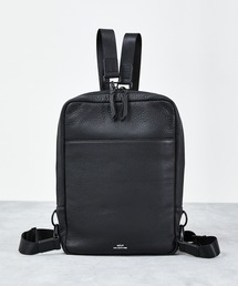 waku（ワク）の「waku ワク / KURO Series 2WAY牛革スリムリュックサック バッグパック ショルダーバッグ / WK-0084（バックパック/リュック）」