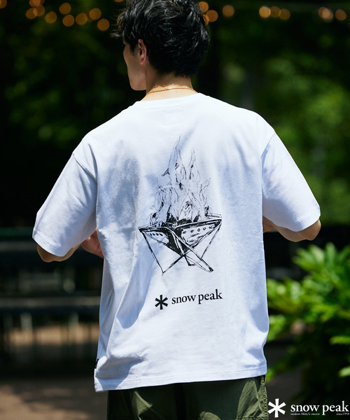 snow peak Land ポケット フード Tシャツ 3colors snow peak｜スノーピーク｜Foam Printed L/S T shirt Land