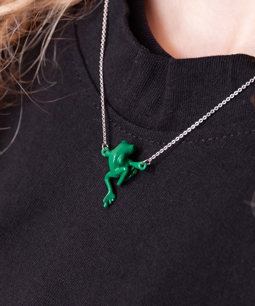 an meets zakka（アンミツザッカ）の「an meets zakka カエルショートネックレス(40cm)（ネックレス・メンズ・B/アンティークシルバー/シルバー/ガンメタ/アンティークゴールド/ゴールド/ブロンズ/グリーン・ONE SIZE/45cm）」の10枚目の写真