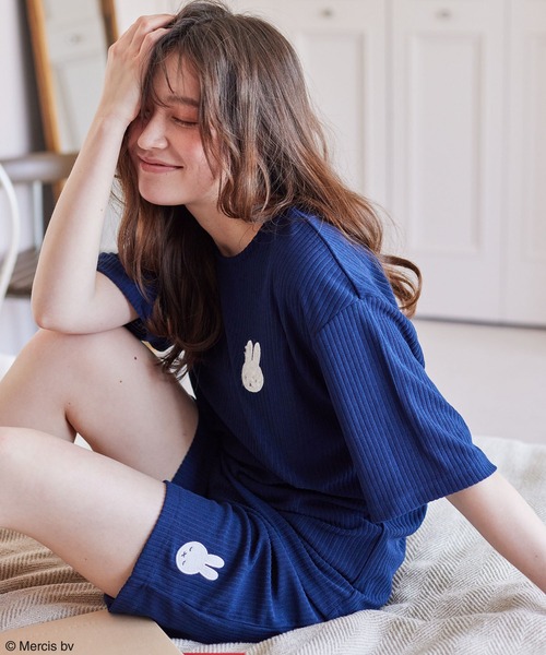 Miffy（ ミッフィー）の「【miffy/ミッフィー】パイルリブトップス/ルームウェア（上下別売り）（ルームウェア/パジャマ・レディース・ネイビー/アイボリー/グレー・M/LL/L）」の3枚目の写真