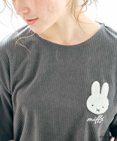 Miffy（ ミッフィー）の「【miffy/ミッフィー】パイルリブトップス/ルームウェア（上下別売り）（ルームウェア/パジャマ・レディース・ネイビー/アイボリー/グレー・M/LL/L）」の18枚目の写真