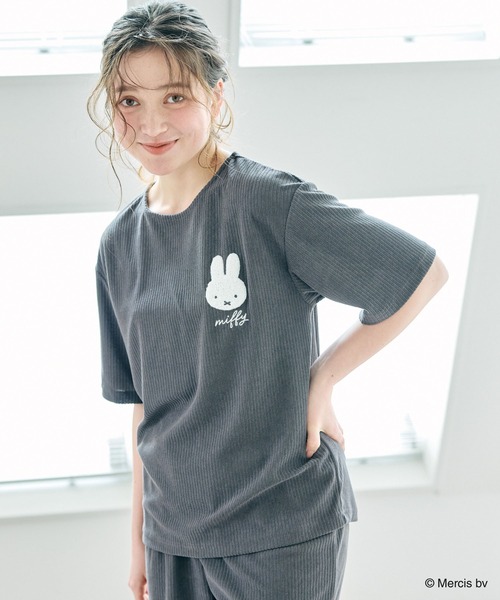 Miffy（ ミッフィー）の「【miffy/ミッフィー】パイルリブトップス/ルームウェア（上下別売り）（ルームウェア/パジャマ・レディース・ネイビー/アイボリー/グレー・M/LL/L）」の20枚目の写真