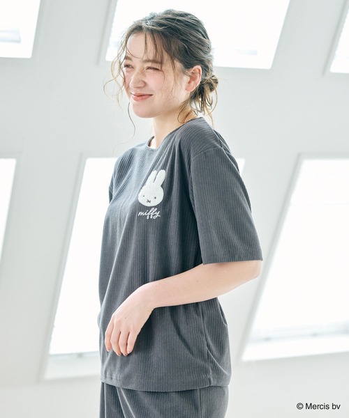 Miffy（ ミッフィー）の「【miffy/ミッフィー】パイルリブトップス/ルームウェア（上下別売り）（ルームウェア/パジャマ・レディース・ネイビー/アイボリー/グレー・M/LL/L）」の22枚目の写真