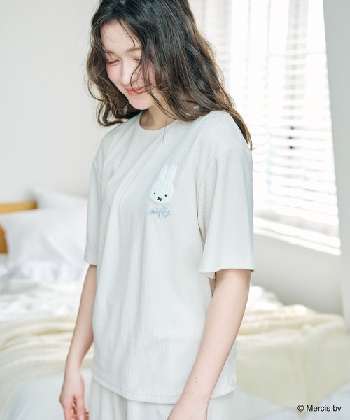 Miffy（ ミッフィー）の「【miffy/ミッフィー】パイルリブトップス/ルームウェア（上下別売り）（ルームウェア/パジャマ・レディース・ネイビー/アイボリー/グレー・M/LL/L）」の8枚目の写真