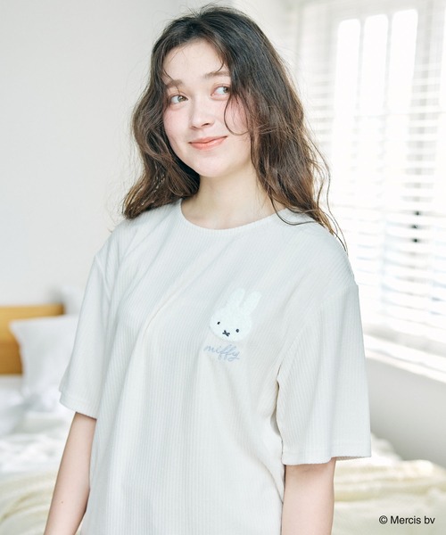 Miffy（ ミッフィー）の「【miffy/ミッフィー】パイルリブトップス/ルームウェア（上下別売り）（ルームウェア/パジャマ・レディース・ネイビー/アイボリー/グレー・M/LL/L）」の9枚目の写真