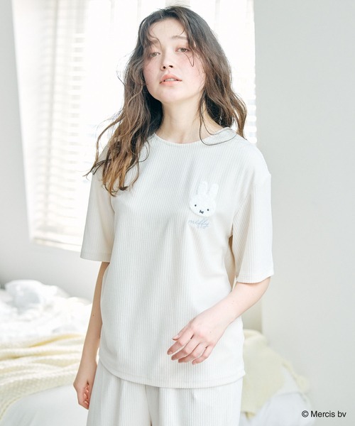 Miffy（ ミッフィー）の「【miffy/ミッフィー】パイルリブトップス/ルームウェア（上下別売り）（ルームウェア/パジャマ・レディース・ネイビー/アイボリー/グレー・M/LL/L）」の12枚目の写真