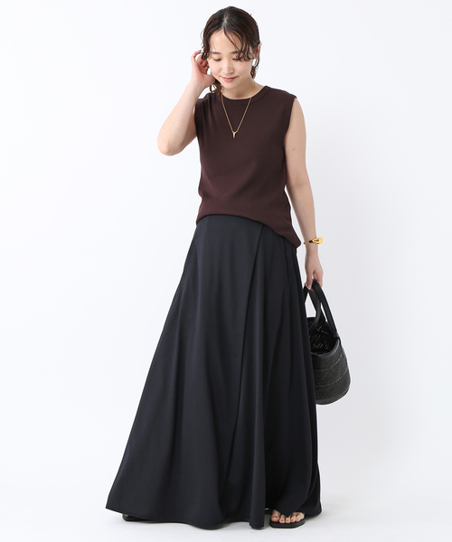 COGTHEBIGSMOKE(コグザビッグスモーク)の「*【COGTHEBIGSMOKE/コグ ザ ビッグスモーク】 HALO SEMI-FLARE SKIRT(スカート・レディース・ブラック・FREE)」の2枚目の写真