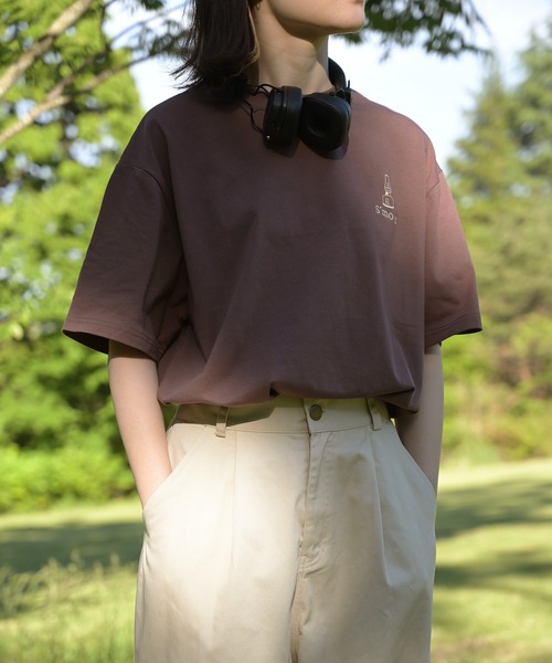 S'more（スモア）の「COTTON T SHIRTS - S'more gear illustration (SS)（Tシャツ/カットソー・レディース・ベージュ/カーキ/ブラウン・MEDIUM/SMALL/X-LARGE/LARGE）」の9枚目の写真