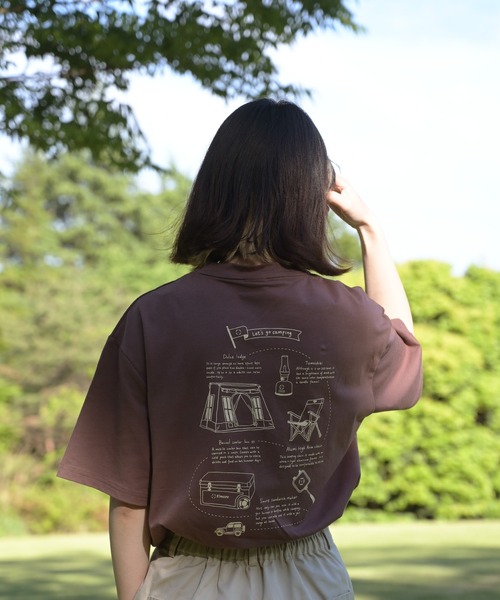S'more（スモア）の「COTTON T SHIRTS - S'more gear illustration (SS)（Tシャツ/カットソー・レディース・ベージュ/カーキ/ブラウン・MEDIUM/SMALL/X-LARGE/LARGE）」の10枚目の写真