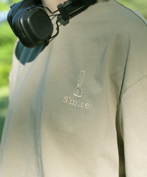 S'more（スモア）の「COTTON T SHIRTS - S'more gear illustration (SS)（Tシャツ/カットソー・レディース・ベージュ/カーキ/ブラウン・MEDIUM/SMALL/X-LARGE/LARGE）」の14枚目の写真