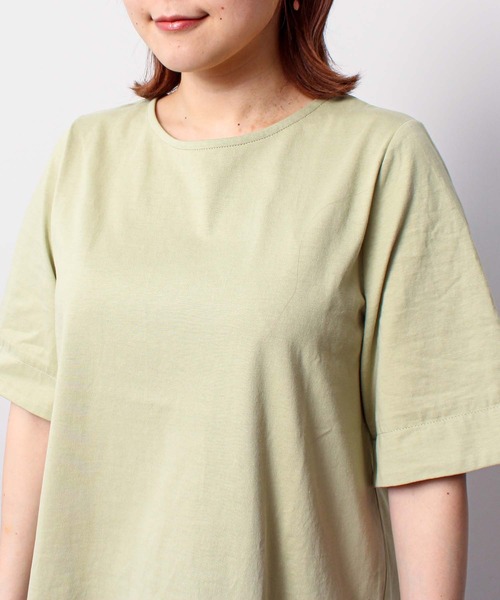 MB mint breeze(エムビーミントブリーズ)の「【L~5L 大きいサイズ】異素材リボンヘムカットソー(Tシャツ/カットソー・レディース・カーキ/ネイビー・LL/3L/4L/5L/L)」の11枚目の写真