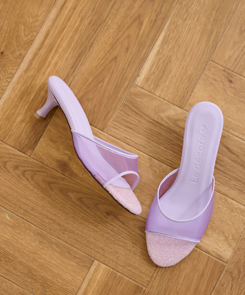 LE TALON（ルタロン）の「《WEB限定》【Le decore / ル デコレ】5cm sheer candy サンダル（サンダル・レディース・モスグリーン/ラベンダー/ホワイト・LARGE/SMALL/MEDIUM）」の3枚目の写真