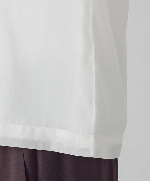 COMME CA ISM(コムサイズム)の「レイヤード風Tシャツ(Tシャツ/カットソー・レディース・ホワイト/ライトグレー・SMALL/MEDIUM/LARGE)」の12枚目の写真