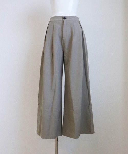 OSYAREVO（オシャレボ）の「ワイド パンツ スラックス（スラックス・レディース・ベージュ/グレー/グリーン・LARGE/MEDIUM）」の14枚目の写真