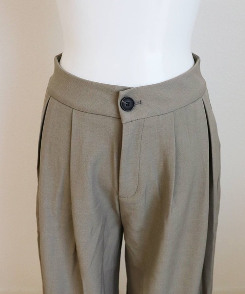 OSYAREVO（オシャレボ）の「ワイド パンツ スラックス（スラックス・レディース・ベージュ/グレー/グリーン・LARGE/MEDIUM）」の22枚目の写真