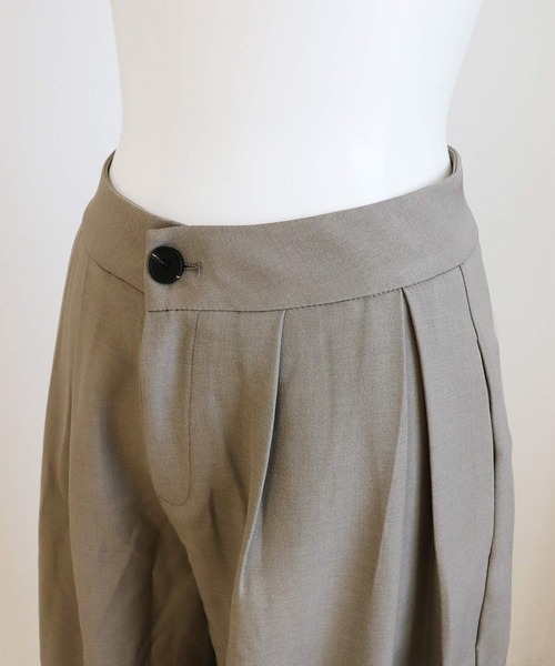 OSYAREVO（オシャレボ）の「ワイド パンツ スラックス（スラックス・レディース・ベージュ/グレー/グリーン・LARGE/MEDIUM）」の21枚目の写真