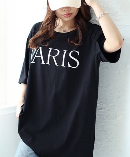 GOLDJAPAN（ゴールドジャパン）の「ビッグロゴコットンTシャツ【大きいサイズ対応】（Tシャツ/カットソー・レディース・ホワイト/ネイビー/ブラック・LL～3L/4L～5L）」の2枚目の写真