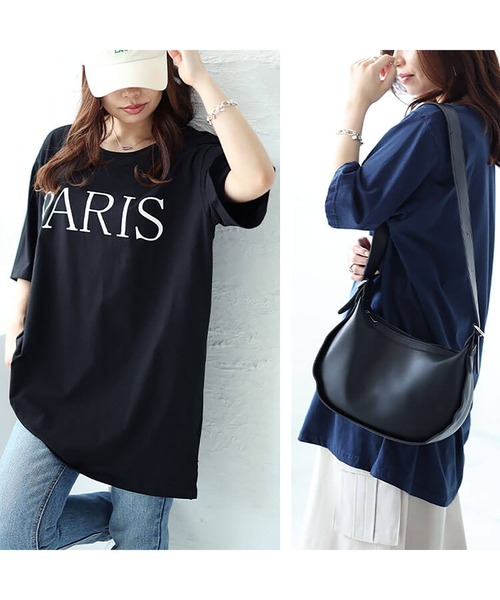 GOLDJAPAN（ゴールドジャパン）の「ビッグロゴコットンTシャツ【大きいサイズ対応】（Tシャツ/カットソー・レディース・ホワイト/ネイビー/ブラック・LL～3L/4L～5L）」の9枚目の写真