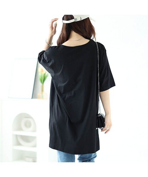 GOLDJAPAN（ゴールドジャパン）の「ビッグロゴコットンTシャツ【大きいサイズ対応】（Tシャツ/カットソー・レディース・ホワイト/ネイビー/ブラック・LL～3L/4L～5L）」の13枚目の写真