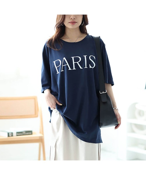 GOLDJAPAN（ゴールドジャパン）の「ビッグロゴコットンTシャツ【大きいサイズ対応】（Tシャツ/カットソー・レディース・ホワイト/ネイビー/ブラック・LL～3L/4L～5L）」の15枚目の写真