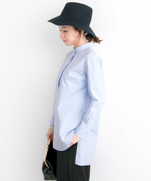 URBAN RESEARCH（アーバンリサーチ）の「UR タイプライターチュニックシャツ（シャツ/ブラウス・レディース・ホワイト/ブルー系その他・FREE）」の2枚目の写真