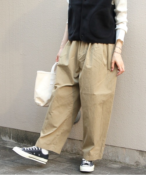 DANTON（ダントン）の「DANTON/ダントン　ツイルイージパンツ　TWILL EASY PANTS　DT-E0212 CNO（その他パンツ・レディース・ベージュ/ネイビー/ダークベージュ・36/38）」の3枚目の写真