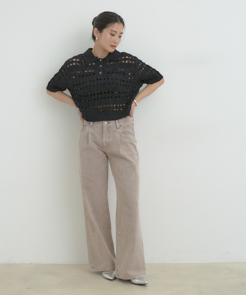 CIMARRON（シマロン）の「【CIMARRON】VIS別注ヴィンテージライクカラーデニム（デニムパンツ・レディース・ブラウン系その他2/ピンク系その他2/ブルー系その他6・M/S）」の8枚目の写真