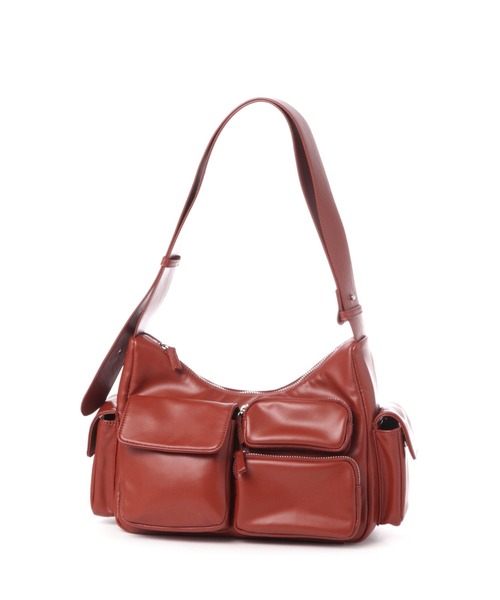 tiny tiny（ティニーティニー）の「マルチポケットショルダーバッグ[tiny tiny(ティニーティニー)]（ショルダーバッグ・レディース・ブラック/ブラウン/アイボリー・0）」の3枚目の写真