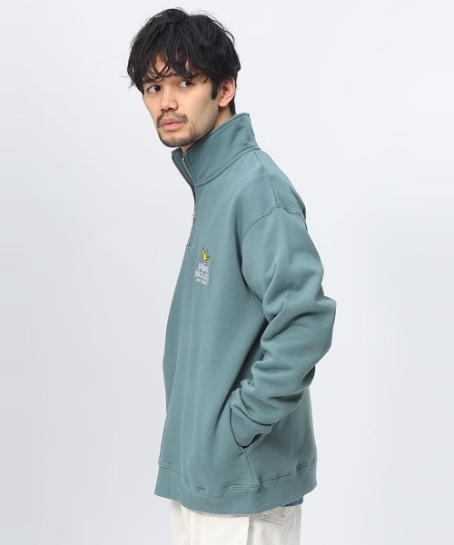 Mark Gonzales 裏起毛 バックロゴ RELAX FIT ハーフジップ トレーナー