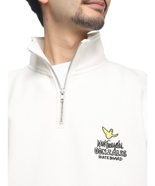 Mark Gonzales 裏起毛 バックロゴ RELAX FIT ハーフジップ トレーナー