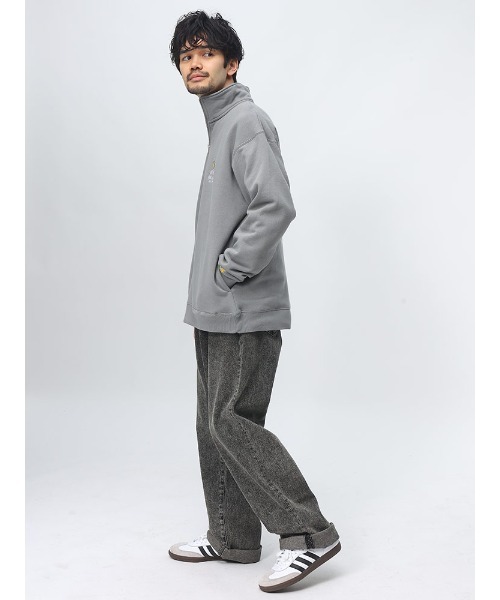 Mark Gonzales 裏起毛 バックロゴ RELAX FIT ハーフジップ トレーナー