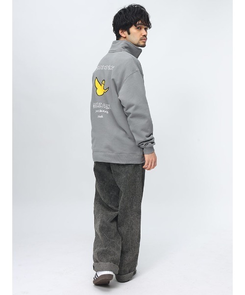 Mark Gonzales 裏起毛 バックロゴ RELAX FIT ハーフジップ トレーナー