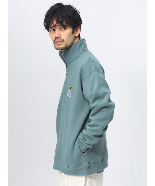 Mark Gonzales 裏起毛 バックロゴ RELAX FIT ハーフジップ トレーナー