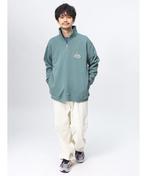 Mark Gonzales 裏起毛 バックロゴ RELAX FIT ハーフジップ トレーナー