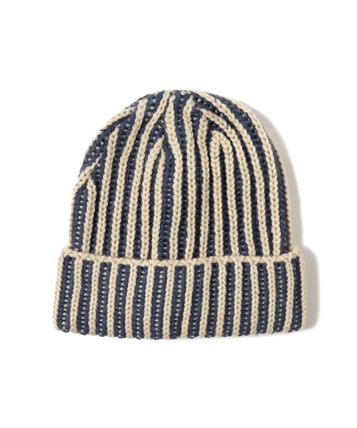 BEAMS（ビームス）の「2トーン リブ ワッチ キャップ（ニットキャップ/ビーニー・メンズ・ブラック/ピンク/オレンジ/ベージュ・ONE SIZE）」の2枚目の写真
