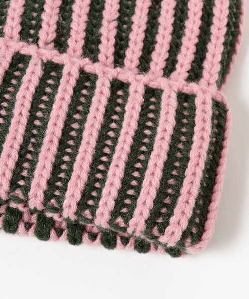 BEAMS（ビームス）の「2トーン リブ ワッチ キャップ（ニットキャップ/ビーニー・メンズ・ブラック/ピンク/オレンジ/ベージュ・ONE SIZE）」の8枚目の写真