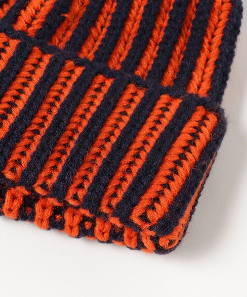 BEAMS（ビームス）の「2トーン リブ ワッチ キャップ（ニットキャップ/ビーニー・メンズ・ブラック/ピンク/オレンジ/ベージュ・ONE SIZE）」の9枚目の写真