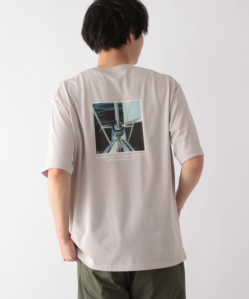 GLOBAL WORK(グローバルワーク)の「汗染み軽減TEE/ロゴ/986818(Tシャツ/カットソー・メンズ・グレー系2/グレー系5/グレー系8・SMALL/MEDIUM/LARGE/X-LARGE)」の2枚目の写真