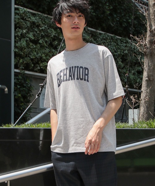 GLOBAL WORK(グローバルワーク)の「汗染み軽減TEE/ロゴ/986818(Tシャツ/カットソー・メンズ・グレー系2/グレー系5/グレー系8・SMALL/MEDIUM/LARGE/X-LARGE)」の3枚目の写真