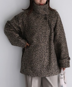 セール】Wool Blend Tweed Flight Jacket / ウールブレンドツイード