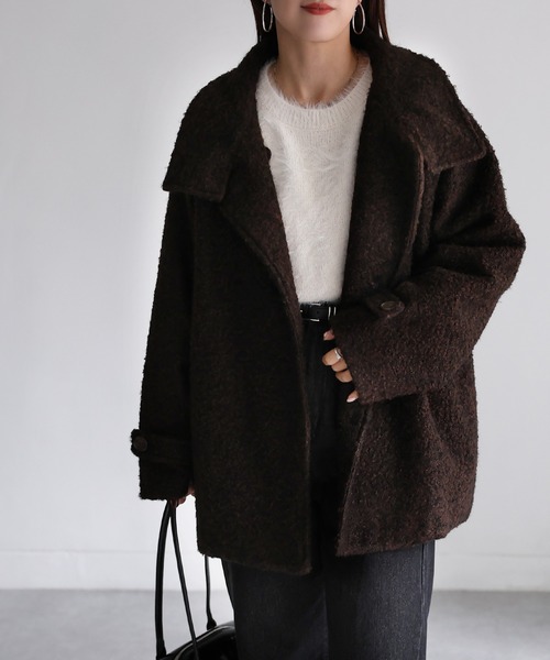 Rin♪美品✨FIDELITY　ステンカラーコート　USA製　ウール　M Rin様専用♪美品✨FIDELITY ステンカラーコート USA製 ウール M