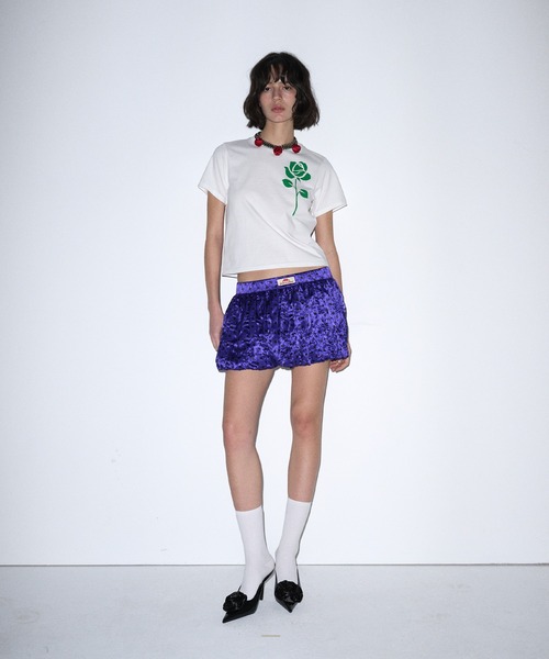 ★MARDI MERCREDI★SLIM TSHIRT UNE ROSE★ SLIM TSHIRT UNE ROSE（Tシャツ/カットソー）｜Mardi Mercredi