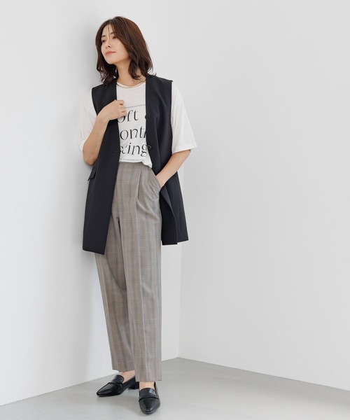 Elura（エルーラ）の「＜レギュラー／低身長サイズ＞映えラクテーパードパンツ/134221（その他パンツ・レディース・ブラウン/ベージュ/ネイビー/ブラック・SMALL/MEDIUM/LARGE/FREE(S)）」の22枚目の写真