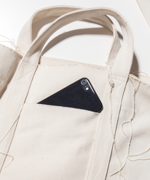 Camphor wood（カンファーウッド）の「cut off fringe shoulder bag / カットオフフリンジショルダーバッグ（ショルダーバッグ・メンズ・チャコールグレー/ベージュ・FREE）」の13枚目の写真