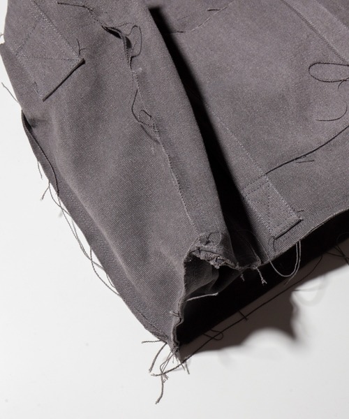 Camphor wood（カンファーウッド）の「cut off fringe shoulder bag / カットオフフリンジショルダーバッグ（ショルダーバッグ・メンズ・チャコールグレー/ベージュ・FREE）」の20枚目の写真