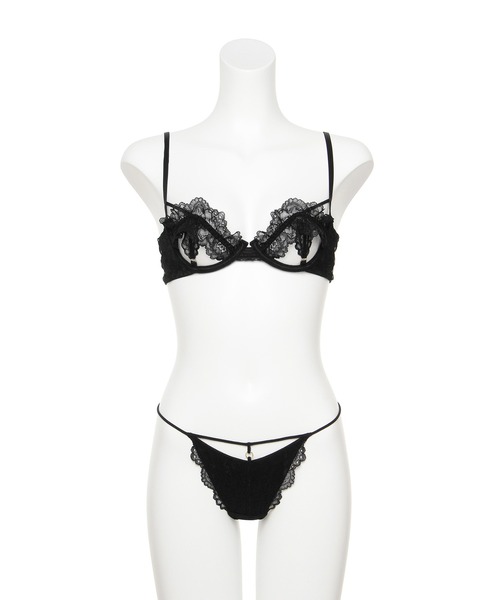 Ravijour（ラヴィジュール）の「レーシーフリル ブラ＆Tバックセット