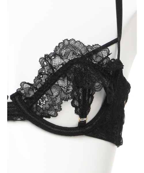 Ravijour（ラヴィジュール）の「レーシーフリル ブラ＆Ｔバックセット（ブラ&ショーツ・レディース・ブラック/ピンク/ホワイト・MEDIUM/SMALL）」の10枚目の写真